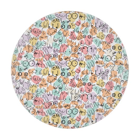 Planche À Découper Motif d'anniversaire coloré (Devant)