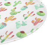 Planche À Découper Motif d'aquarelle Cactus Pastel (Coin)