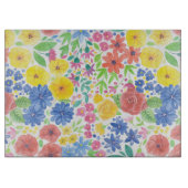 Planche À Découper Motif d'aquarelle florale (Devant)