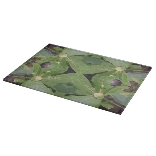 Planche À Découper Motif d'arbre aux amandes (Coin)