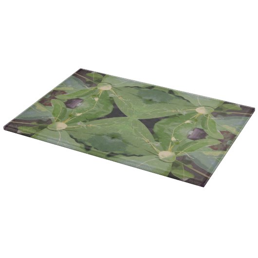 Planche À Découper Motif d'arbre aux amandes (Coin)
