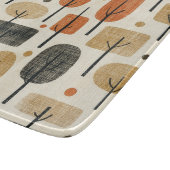 Planche À Découper Motif d'arbre moderne du milieu du siècle (Coin)