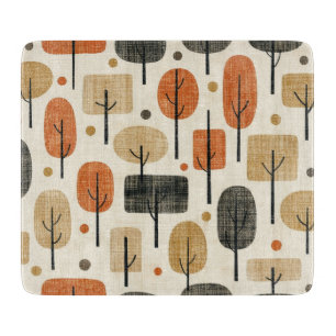 Planche À Découper Motif d'arbre moderne du milieu du siècle
