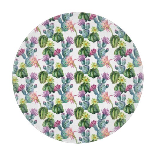 Planche À Découper Motif d'art Cacti (Devant)