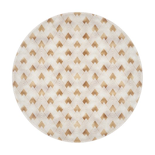 Planche À Découper Motif d'art déco d'or (Devant)