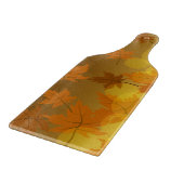 Planche À Découper Motif d'automne avec feuilles d'érable en chute et (Coin)