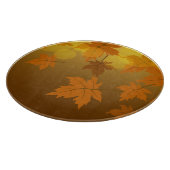 Planche À Découper Motif d'automne avec feuilles d'érable en chute et (Coin)