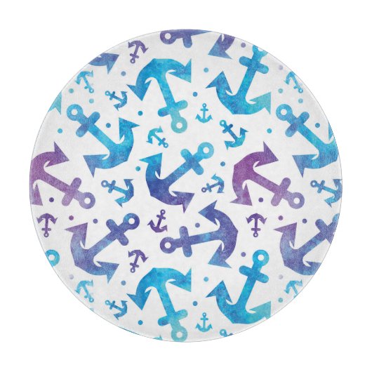 Planche À Découper Motif de Ancre Tie Dye 2 (Devant)