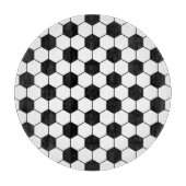 Planche À Découper Motif de balle de football adapté noir blanc (Devant)