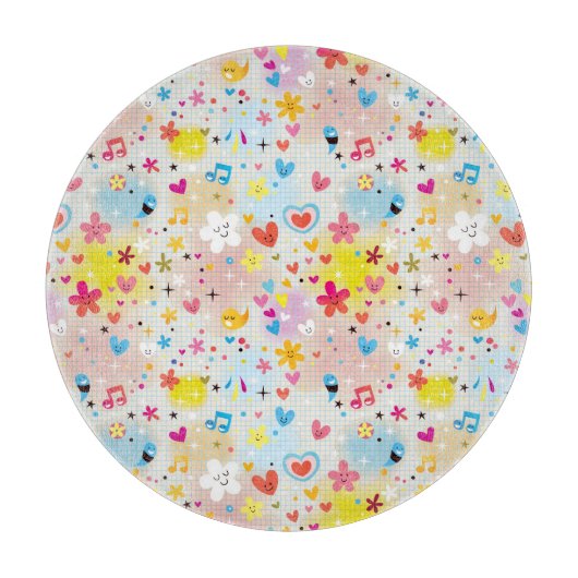 Planche À Découper motif de bande dessinée d'amusement (Devant)