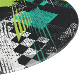 Planche À Découper Motif de bandes de points géométriques Abstraits (Coin)