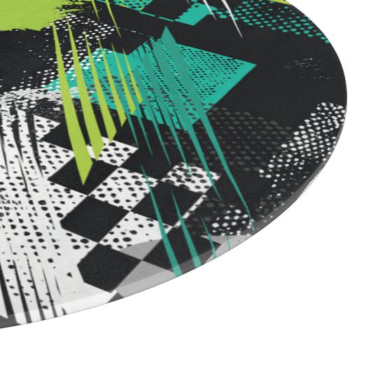 Planche À Découper Motif de bandes de points géométriques Abstraits (Coin)