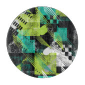 Planche À Découper Motif de bandes de points géométriques Abstraits (Devant)