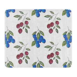 Planche À Découper Motif de Bourgogne et bleuets