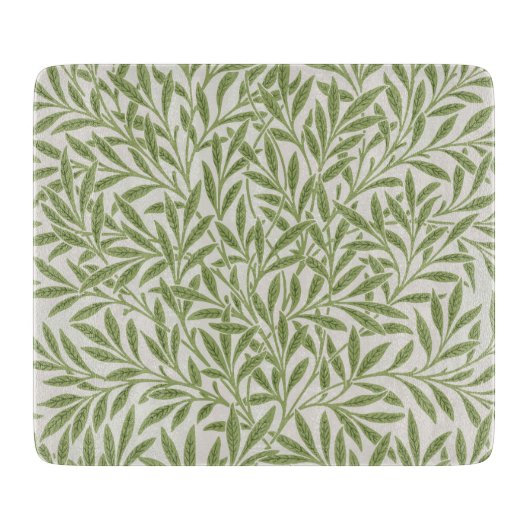 Planche À Découper Motif de branches feuillues vertes  (Devant)