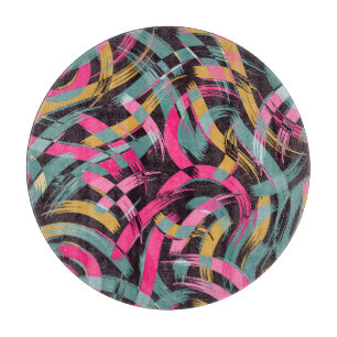 Planche À Découper Motif de brosse artistique.