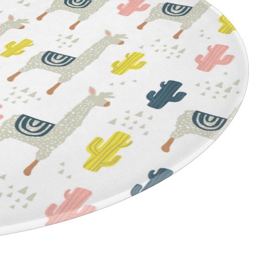 Planche À Découper Motif de cactus et de lamas (Coin)