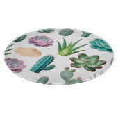 Planche À Découper Motif de cactus succulent à l'aquarelle (Coin)