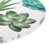 Planche À Découper Motif de cactus succulent à l'aquarelle (Coin)