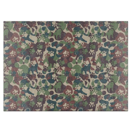 Planche À Découper Motif de camouflage de chien (Devant)