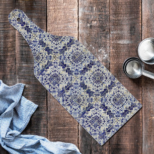 Planche À Découper Motif de carreaux blancs vintage géométrique