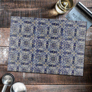 Planche À Découper Motif de carreaux blancs vintage géométrique