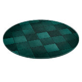 Planche À Découper Motif de Carreaux d'Émeraude – Luxe Moderne (Coin)