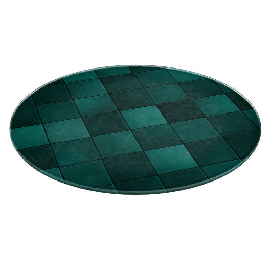 Planche À Découper Motif de Carreaux d'Émeraude – Luxe Moderne (Coin)