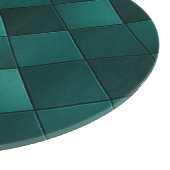 Planche À Découper Motif de Carreaux d'Émeraude – Luxe Moderne (Coin)