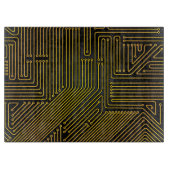 Planche À Découper Motif de carte d'ordinateur (Devant)