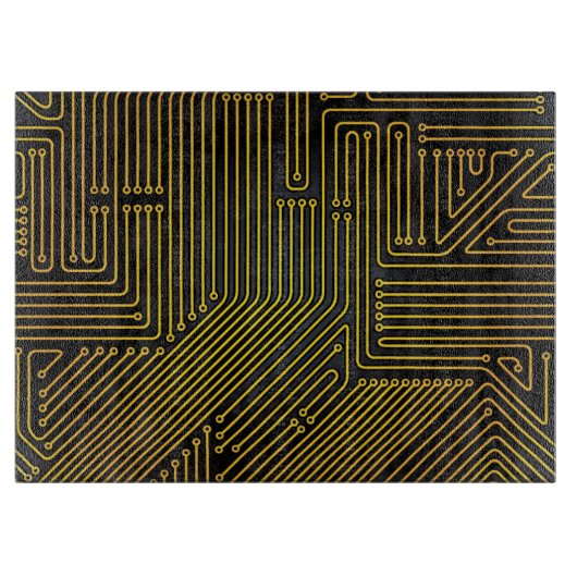 Planche À Découper Motif de carte d'ordinateur (Devant)