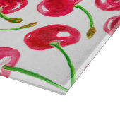 Planche À Découper Motif de cerises d'aquarelle (Coin)