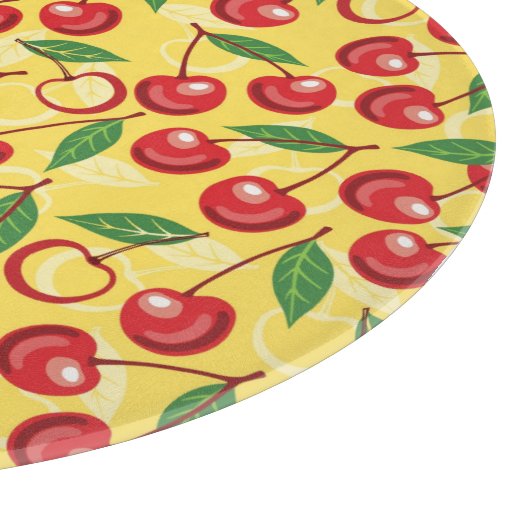 Planche À Découper motif de cerisier (Coin)