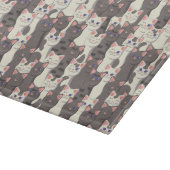 Planche À Découper Motif de chats blancs et gris (Coin)