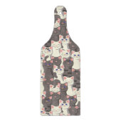 Planche À Découper Motif de chats blancs et gris (Devant)