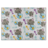 Planche À Découper Motif De Chats, Chats Mignons, Chatons, Poisson (Devant)