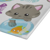 Planche À Découper Motif De Chats, Chats Mignons, Chatons, Poisson (Coin)