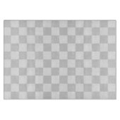Planche À Découper Motif de chèques gris clair et blanc (Devant)