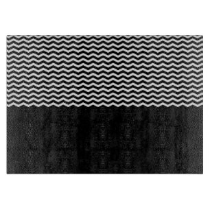Planche À Découper Motif de Chevron noir blanc Texture rayée