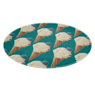 Planche À Découper Motif de chiot à crème glacée