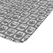 Planche À Découper Motif de chou gris et blanc (Coin)