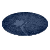 Planche À Découper Motif de circuit Geek bleu (Coin)