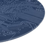 Planche À Découper Motif de circuit Geek bleu (Coin)