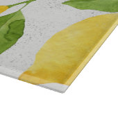 Planche À Découper Motif de citrons d'aquarelle (Coin)