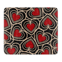 Motif de coeur simple Noir et Rouge
