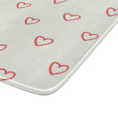 Planche À Découper Motif de cœurs rouges, Mignon, Amour (Coin)