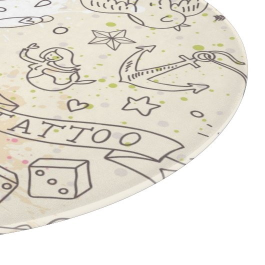 Planche À Découper Motif de concept de tatouage (Coin)