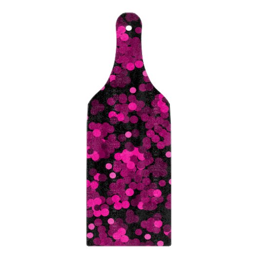 Planche À Découper Motif de confetti à pois rose et bordeaux (Devant)