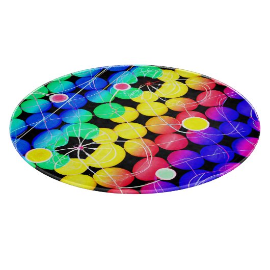 Planche À Découper Motif de couleurs vives (Coin)