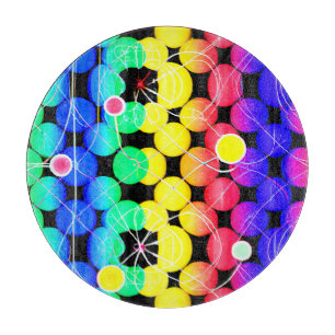 Planche À Découper Motif de couleurs vives